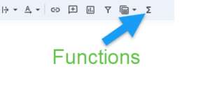 Location of SUM function in Google Sheets 