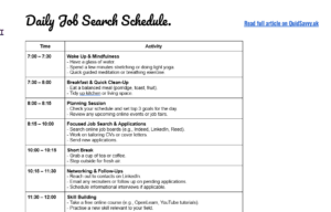 Thumbnail for download of Job Search Schedule