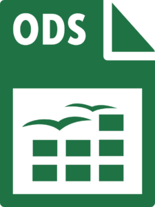 Click to Download in ODS open spread sheet format